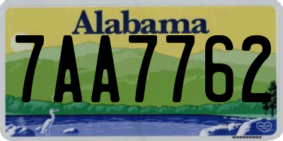 AL license plate 7AA7762
