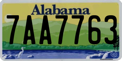 AL license plate 7AA7763