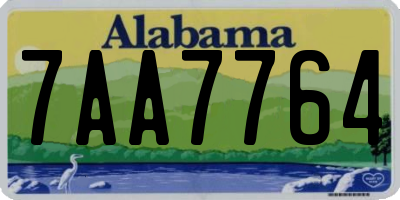 AL license plate 7AA7764