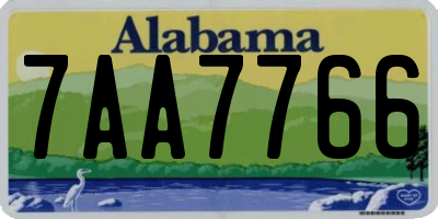 AL license plate 7AA7766
