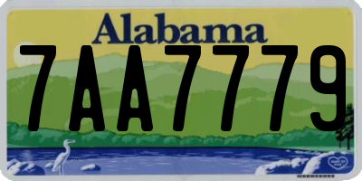 AL license plate 7AA7779