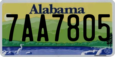 AL license plate 7AA7805