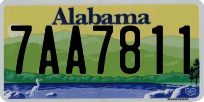 AL license plate 7AA7811