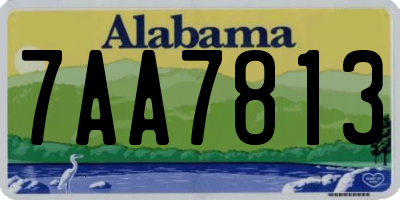 AL license plate 7AA7813