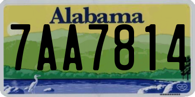 AL license plate 7AA7814