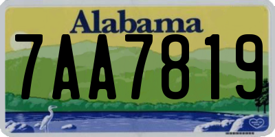 AL license plate 7AA7819