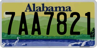 AL license plate 7AA7821