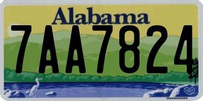 AL license plate 7AA7824