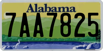 AL license plate 7AA7825