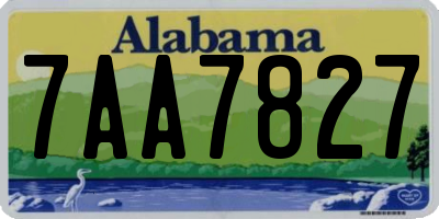 AL license plate 7AA7827