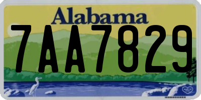 AL license plate 7AA7829