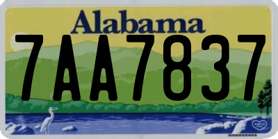 AL license plate 7AA7837