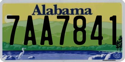 AL license plate 7AA7841