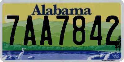 AL license plate 7AA7842