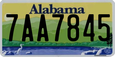 AL license plate 7AA7845