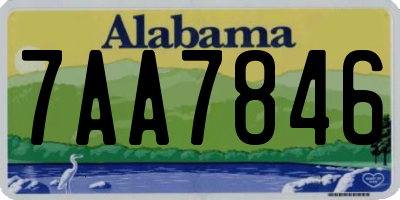 AL license plate 7AA7846