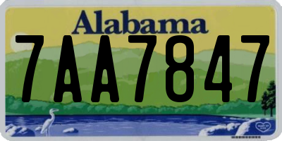 AL license plate 7AA7847