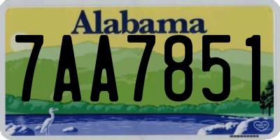 AL license plate 7AA7851