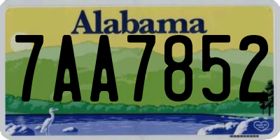 AL license plate 7AA7852