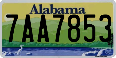 AL license plate 7AA7853