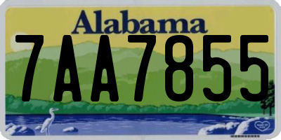 AL license plate 7AA7855