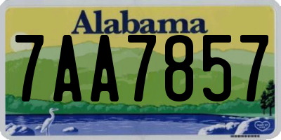 AL license plate 7AA7857