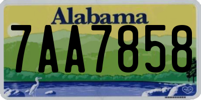 AL license plate 7AA7858