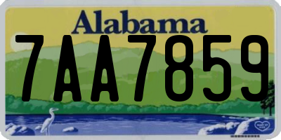 AL license plate 7AA7859