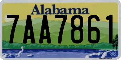 AL license plate 7AA7861
