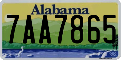 AL license plate 7AA7865