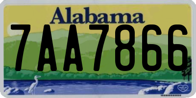 AL license plate 7AA7866