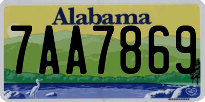 AL license plate 7AA7869