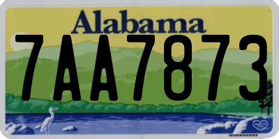 AL license plate 7AA7873