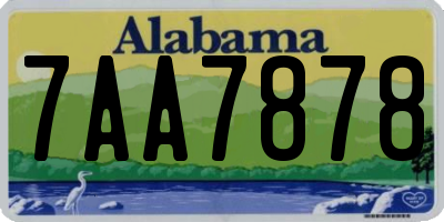 AL license plate 7AA7878