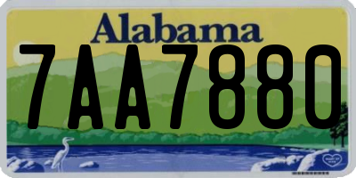 AL license plate 7AA7880
