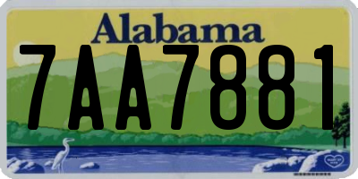 AL license plate 7AA7881