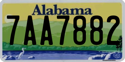 AL license plate 7AA7882