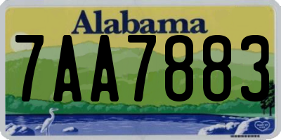 AL license plate 7AA7883