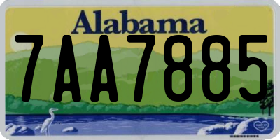 AL license plate 7AA7885