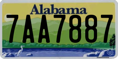 AL license plate 7AA7887