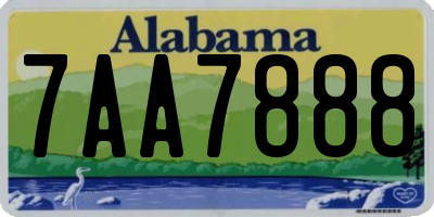 AL license plate 7AA7888
