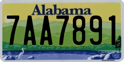 AL license plate 7AA7891