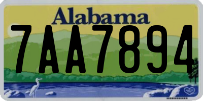AL license plate 7AA7894