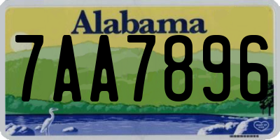AL license plate 7AA7896