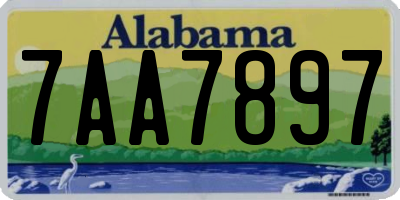 AL license plate 7AA7897