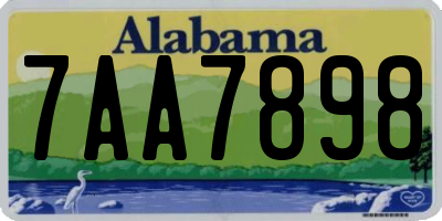 AL license plate 7AA7898