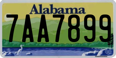 AL license plate 7AA7899