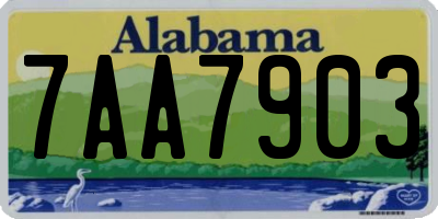 AL license plate 7AA7903