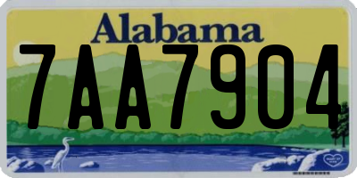 AL license plate 7AA7904