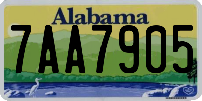 AL license plate 7AA7905